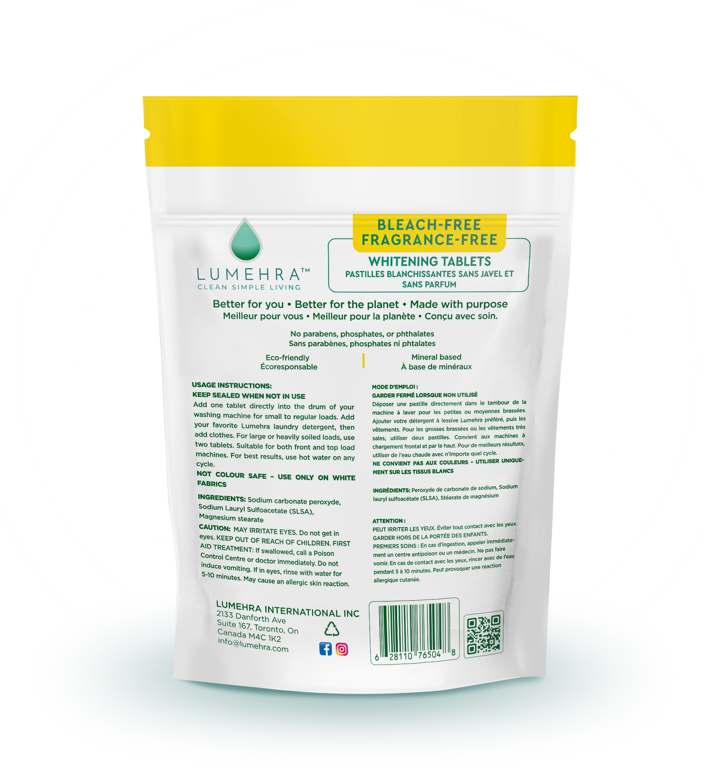 Bleach-Free Fragrance-Free Whitening Tablets