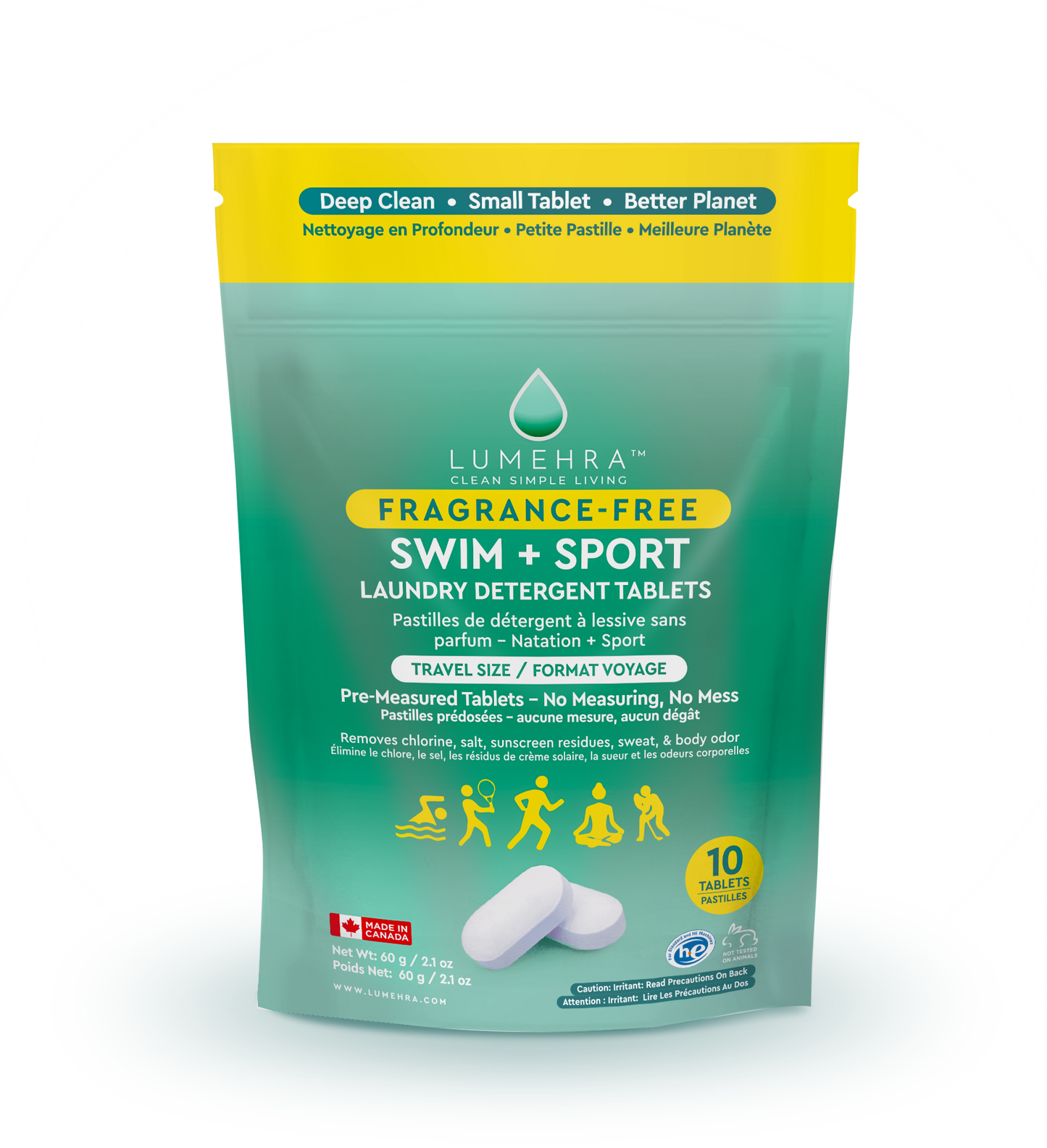 Fragrance-Free Swim + Sport Laundry Detergent Tablets