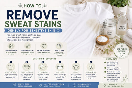 How to Remove Sweat Stains Gently for Sensitive Skin