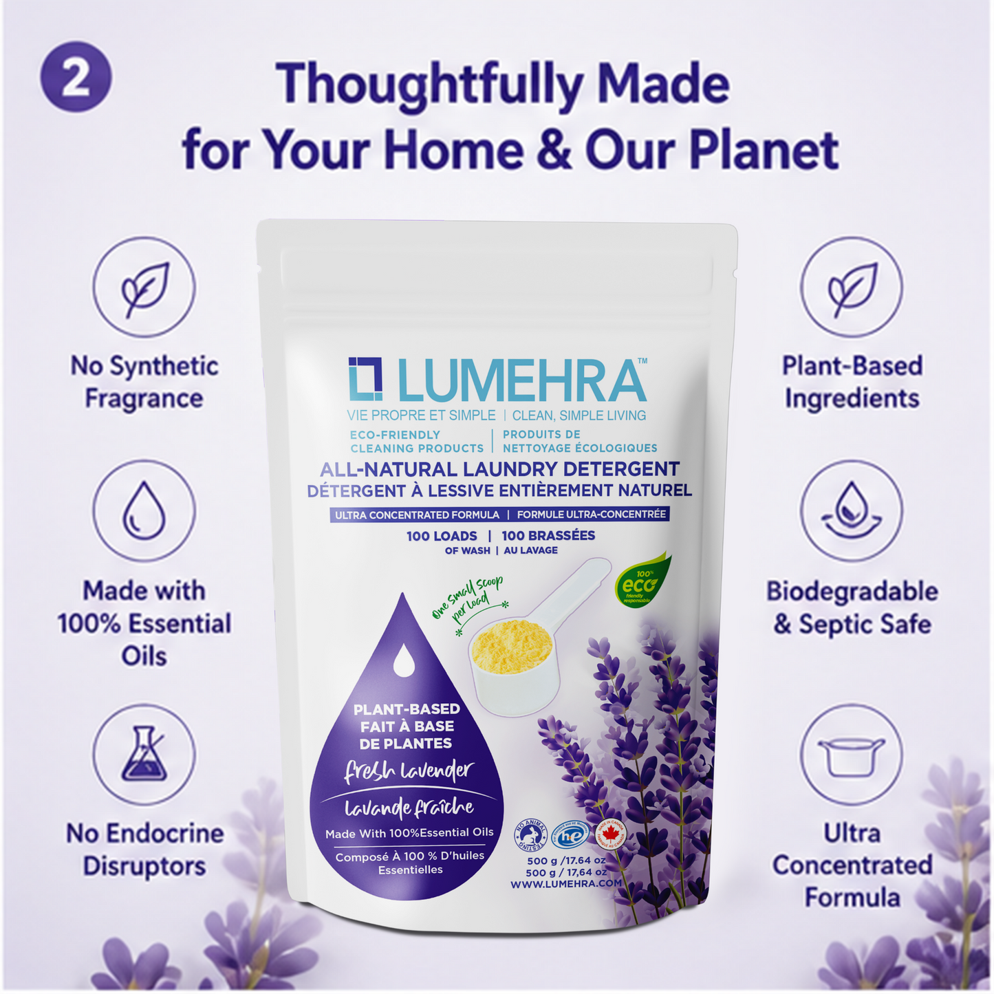 Natural Laundry Detergent Lavender Scented