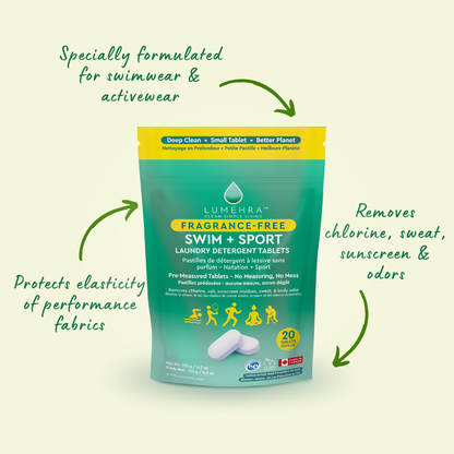 Fragrance-Free Swim + Sport Laundry Detergent Tablets
