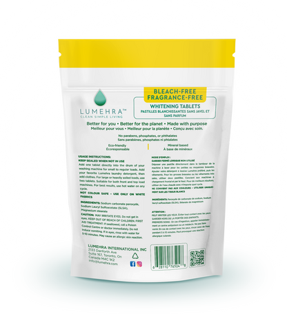 Bleach-Free Fragrance-Free Whitening Tablets