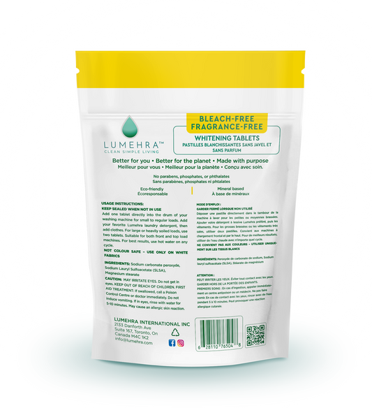 Bleach-Free Fragrance-Free Whitening Tablets