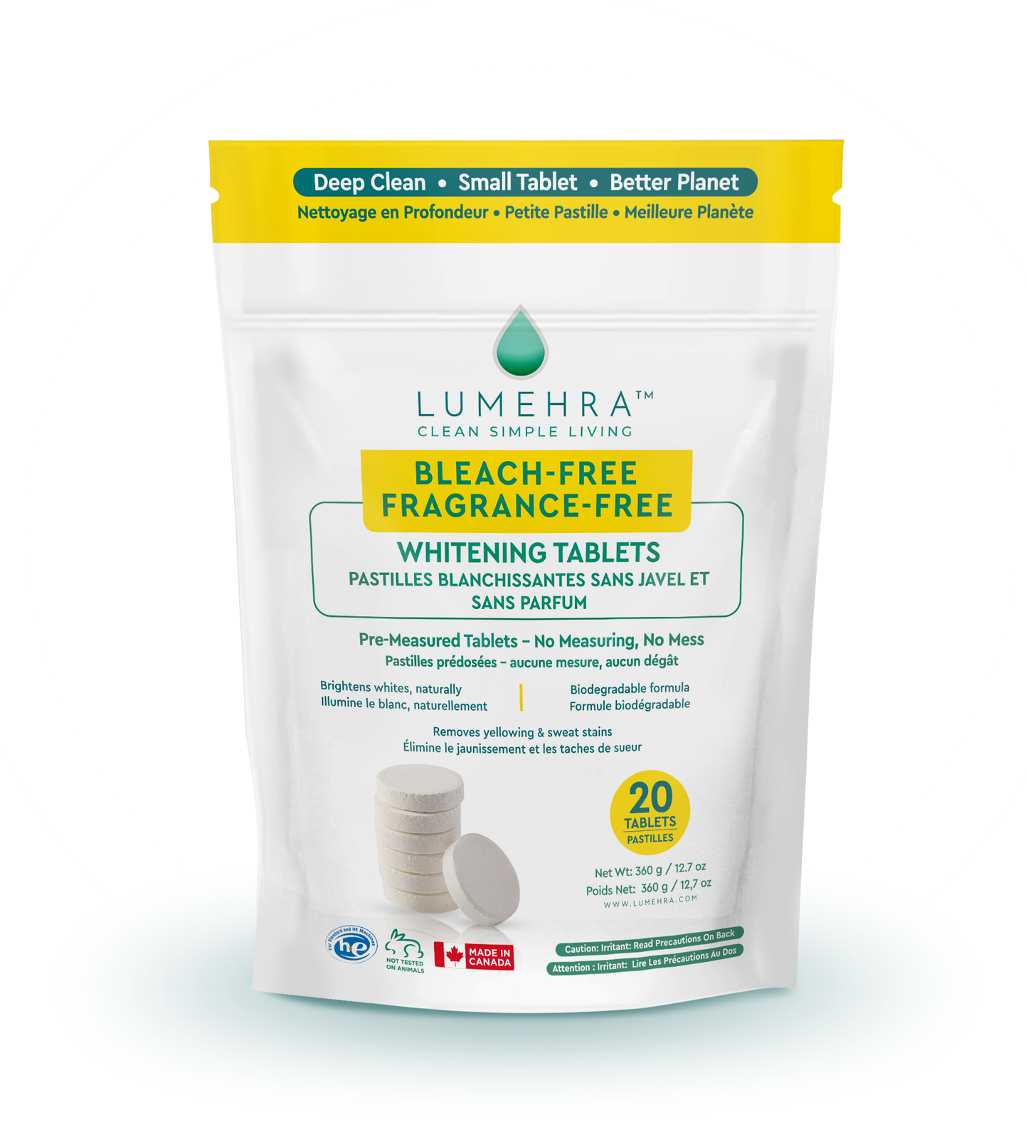 Bleach-Free Fragrance-Free Whitening Tablets