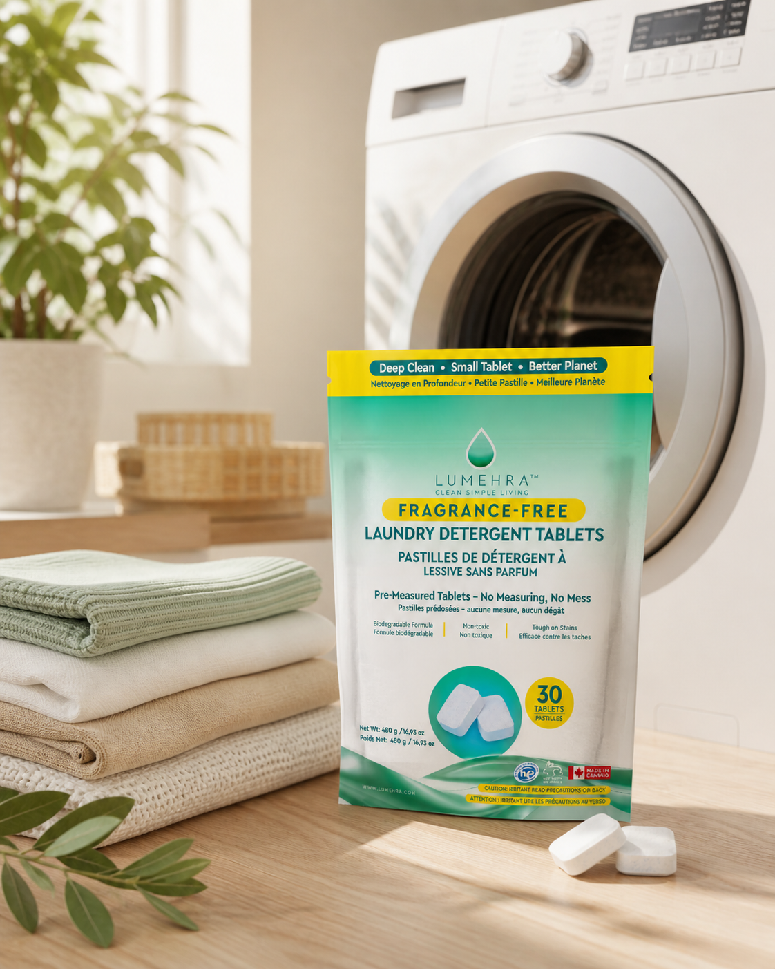 Fragrance-Free Laundry Detergent Tablets