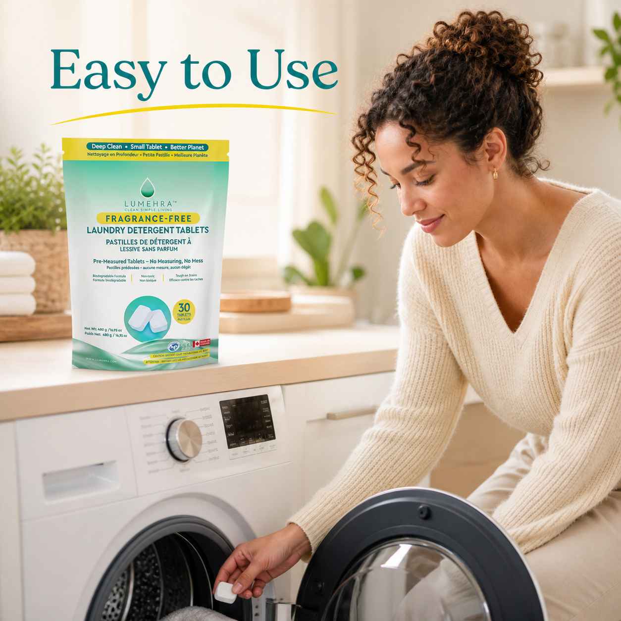 Fragrance-Free Laundry Detergent Tablets