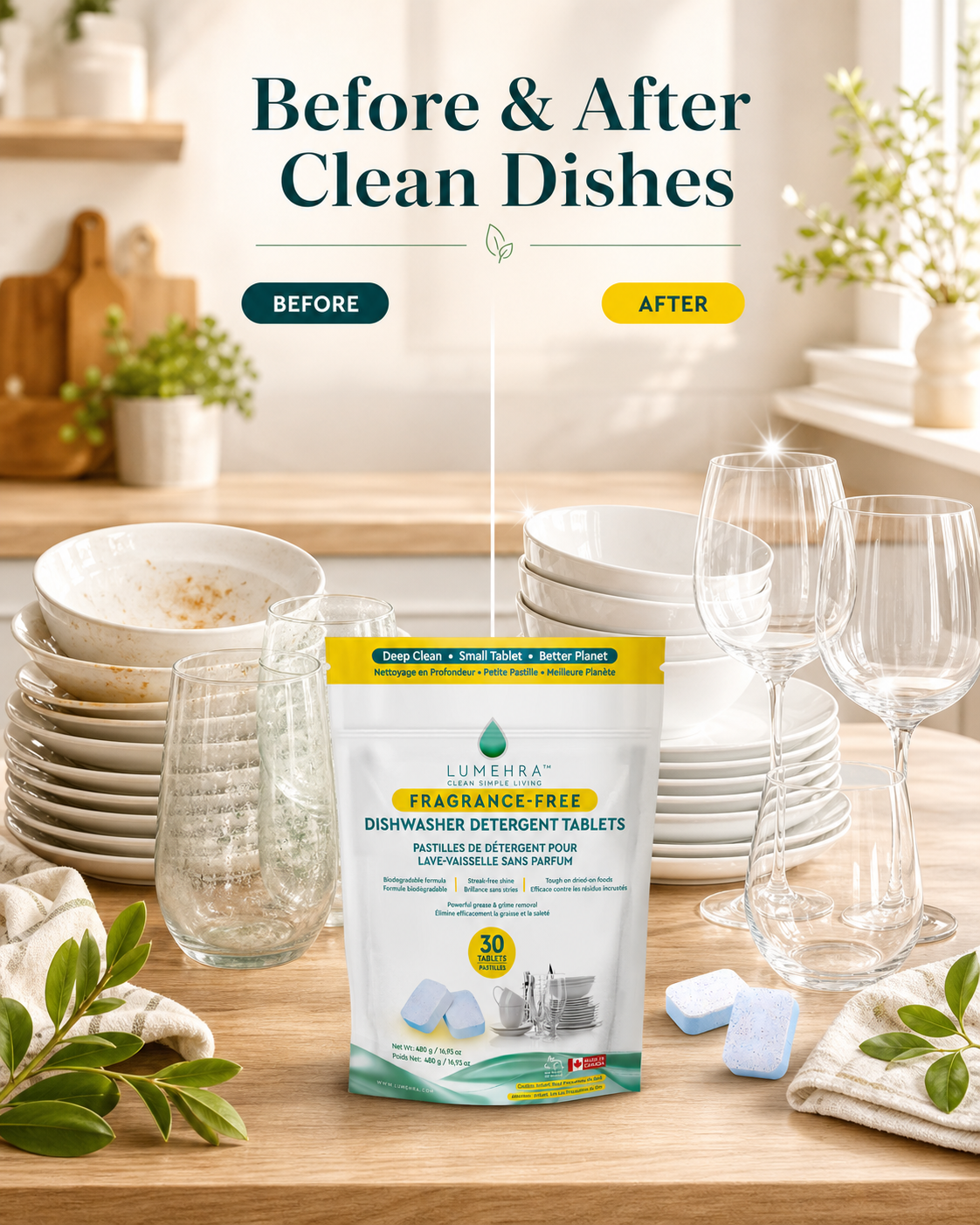 Fragrance-Free Dishwasher Detergent Tablets