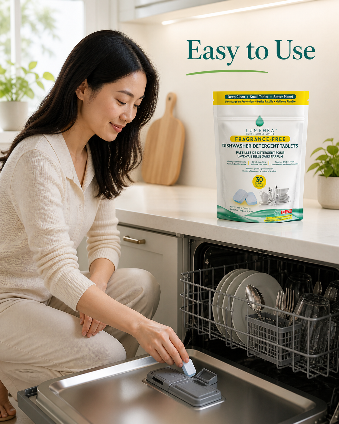 Fragrance-Free Dishwasher Detergent Tablets