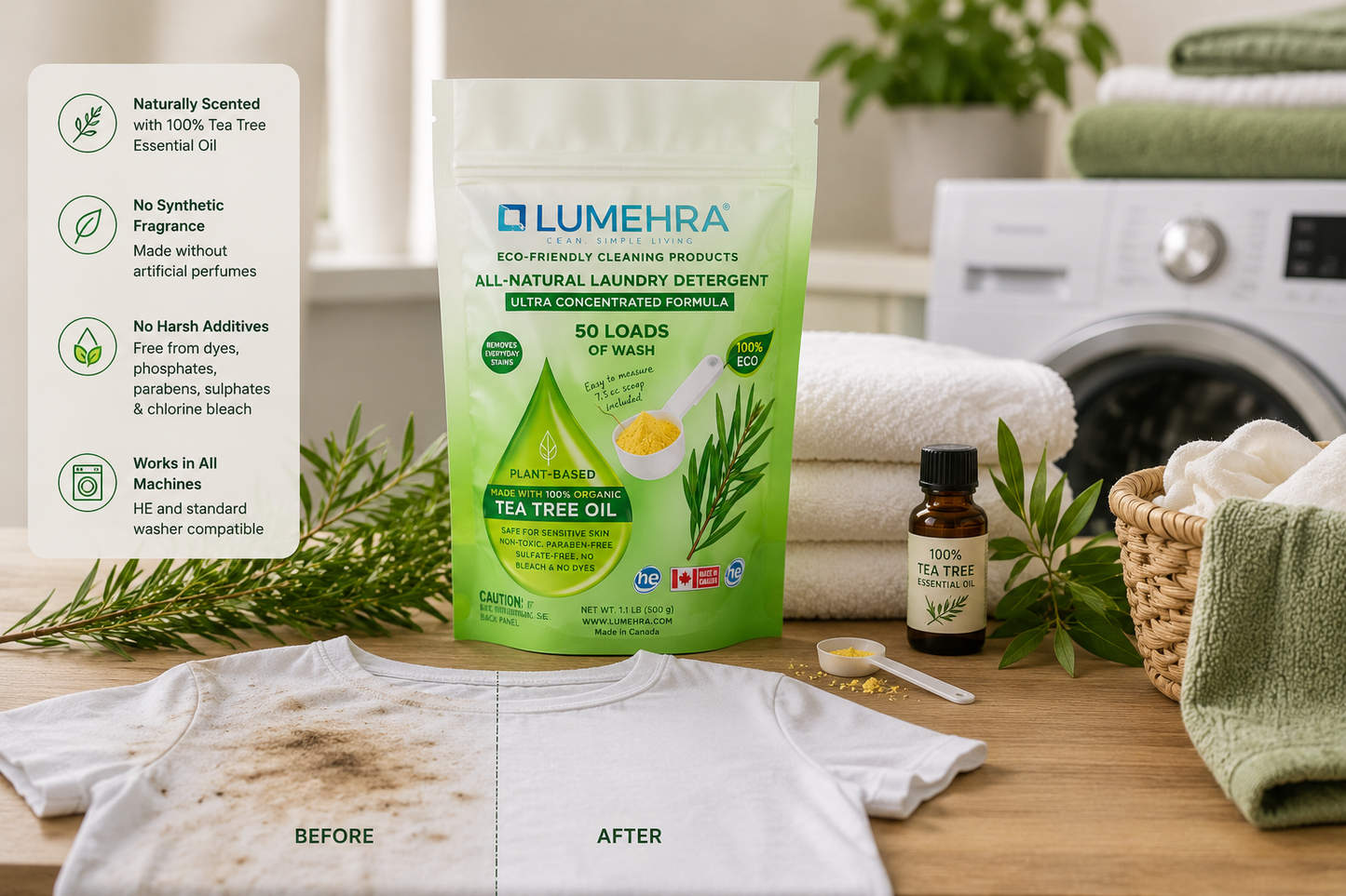 Natural Laundry Detergent Tea Tree Scented