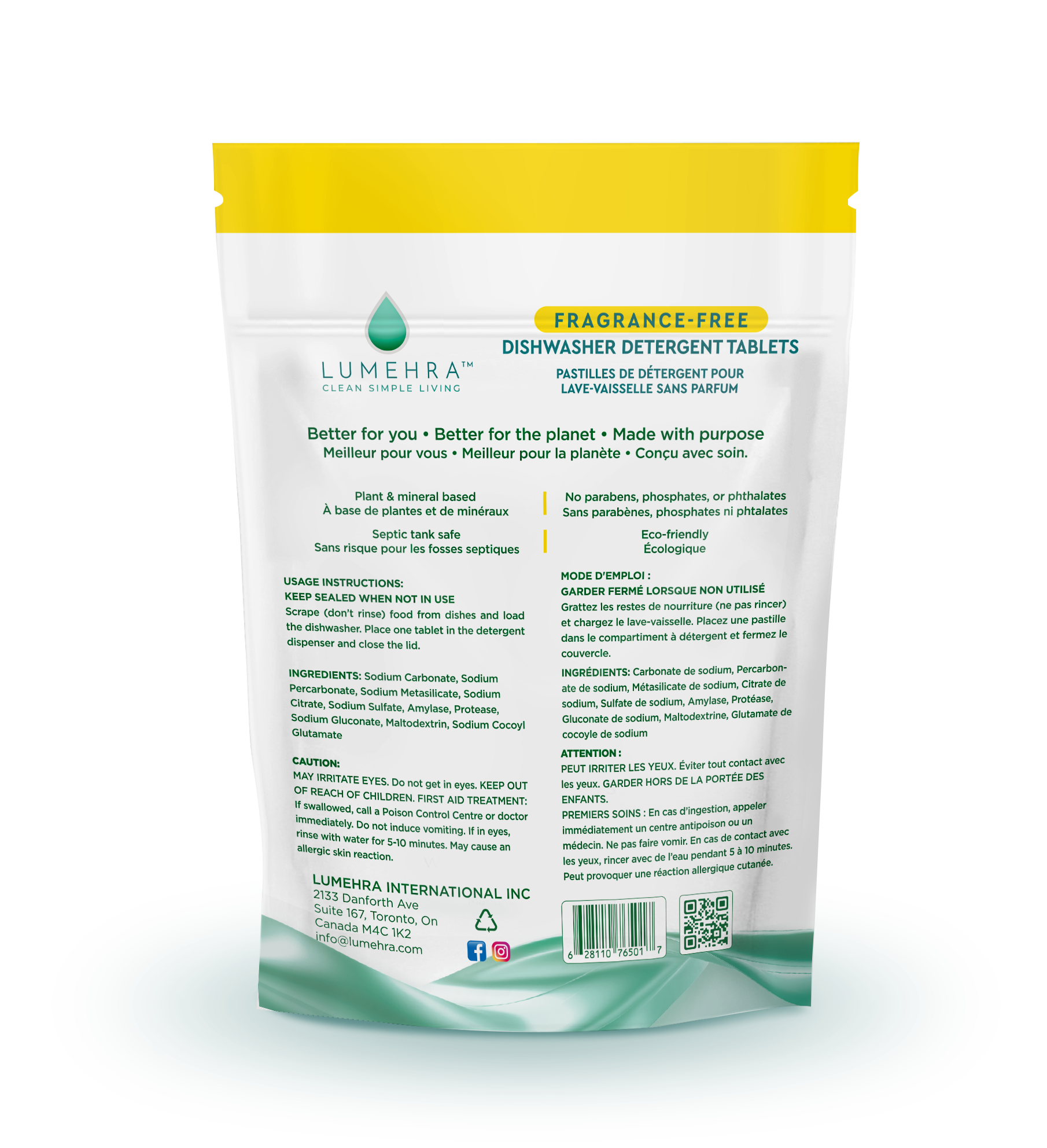 Fragrance-Free Dishwasher Detergent Tablets 30 Loads