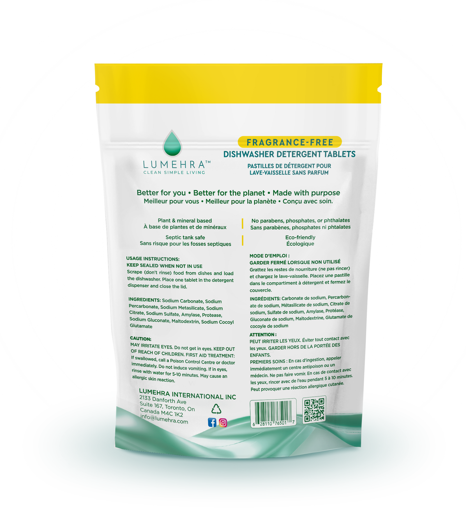Fragrance-Free Dishwasher Detergent Tablets 30 Loads