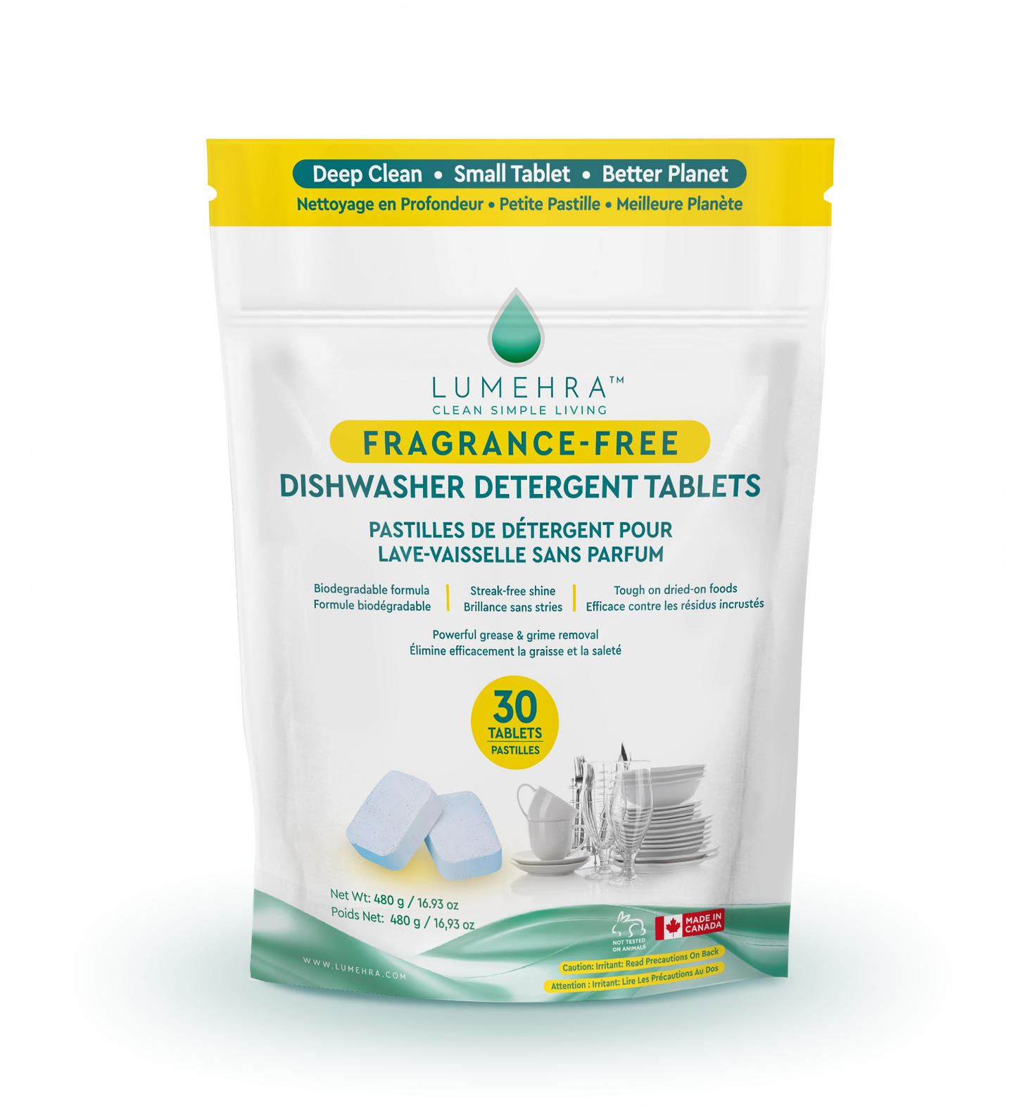 Fragrance-Free Dishwasher Detergent Tablets