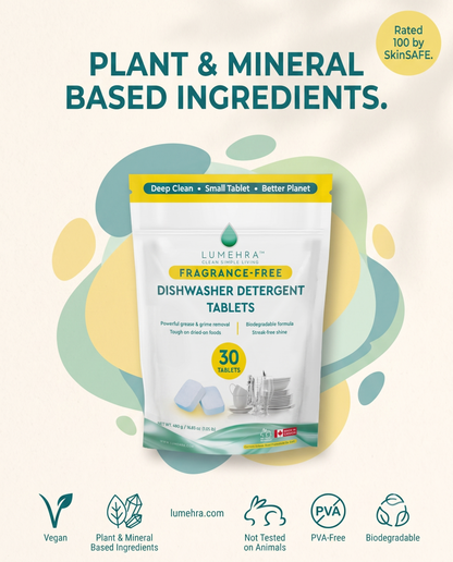 Fragrance-Free Dishwasher Detergent Tablets 30 Loads