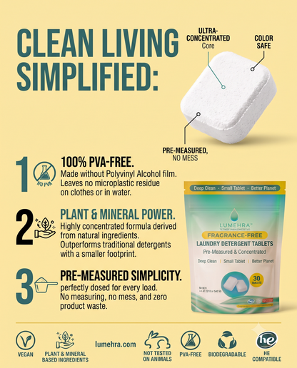 Fragrance-Free Laundry Detergent Tablets 30 Loads