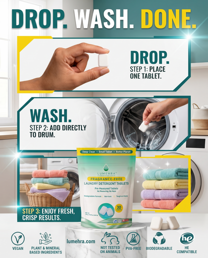 Fragrance-Free Laundry Detergent Tablets 30 Loads