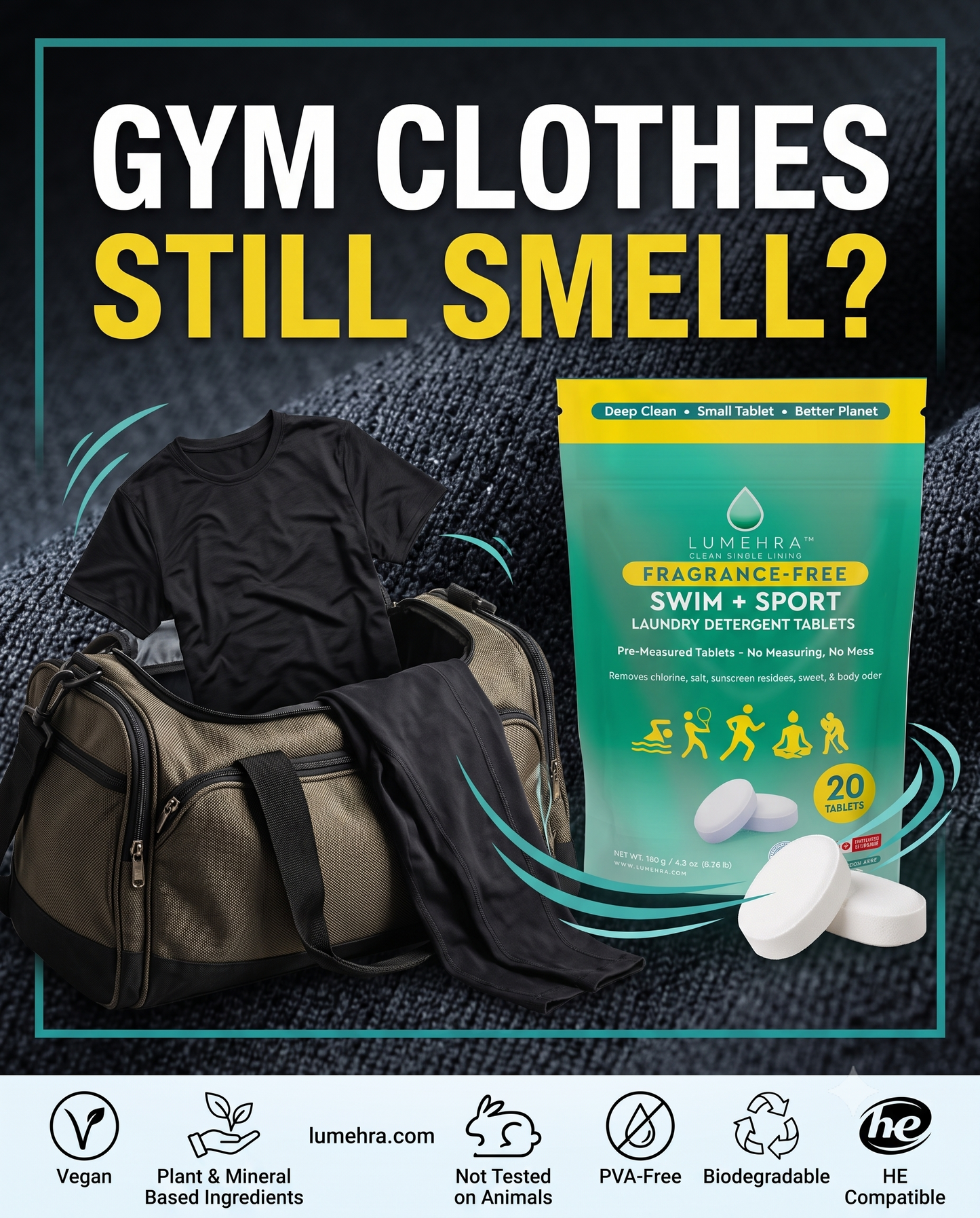 Swim + Sport Laundry Detergent Tablets