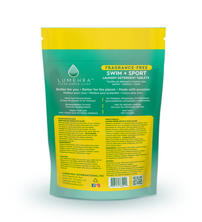 Fragrance-Free Swim + Sport Laundry Detergent Tablets