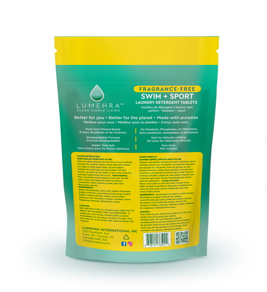 Fragrance-Free Swim + Sport Laundry Detergent Tablets