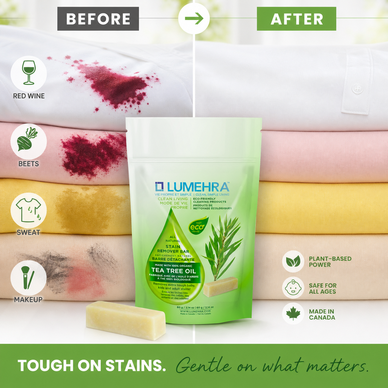 Natural Stain Remover Bar Tea Tree Scented