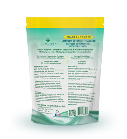Fragrance-Free Laundry Detergent Tablets 30 Loads